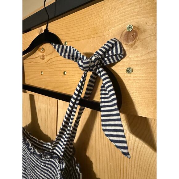 Toad and Co. Gemina Sleeveless Blue and White Striped Dress Size M - Picture 5 of 6